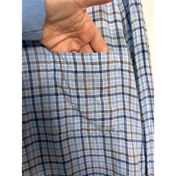Vineyard Vines Men's Check Linen Classic Fit Linen Button Shirt Blue Size XL - Picture 3 of 10
